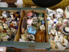 LARGE MIXED SELECTION OF COLLECTABLES GOODS & CABINET WARE in three boxes