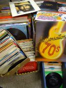 LOT WITHDRAWN-VINTAGE LPs & 45 RPM RECORDS a quantity, various artists and compilations, bo