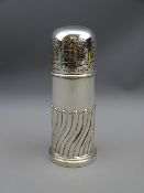 VICTORIAN SILVER SUGAR CASTER of lighthouse form with wrythen gadroon design to base and screw