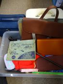 MIXED COLLECTABLES and two vintage vanity cases to include a Strubes war cartoons from the Daily