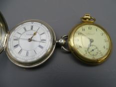 TWO VINTAGE POCKET WATCHES including a Tacy Watch Company gold filled case example, Arabic