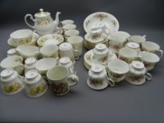 COLCLOUGH 'HEDGEROW' TEAWARE and Royal Albert 'Moss Rose' teaware