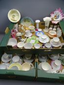 CABINET CUPS & SAUCER SETS, Welsh Lady souvenir china and similar items