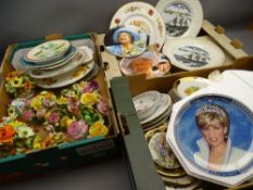 COLLECTOR'S DECORATIVE WALL PLATES and porcelain floral posies, a good mixed quantity