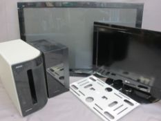 MODERN VISUAL ENTERTAINMENT GOODS, four items including a Panasonic flatscreen TV, a smaller LG