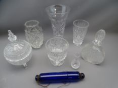 HEAVY QUALITY VASES - an assortment of decanters and vases