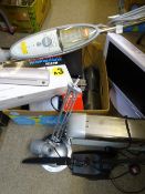 HOUSEHOLD ELECTRICALS, a quantity, to include a Logik LCD TV with built-in DVD player, two modern