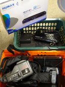 HOME ENTERTAINMENT ELECTRICALS, a quantity with a Sanyo VN-DCP video camera and equipment in a carry