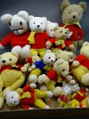 RUPERT THE BEAR SOFT TOY COLLECTABLES, mixed quantity