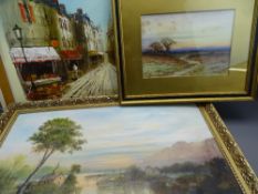 JOHN BAMPFIELD (Cornish artist) oil on canvas - cafe street scene, signed, 50 x 75cms, J REYNOLDS