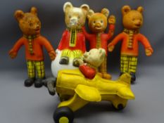 MIXED QUANTITY OF RUPERT THE BEAR COLLECTABLES to include vintage 'Bendys' and plastic figurines