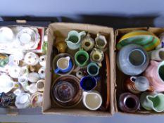 MIXED CHINA, POTTERY & PORCELAIN, a quantity within three boxes including Shelley dripware bowl,