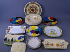 ART DECO & OTHER DECORATIVE WALL PLATES ETC including a set of six Wedgwood/Bradford Exchange, Susie