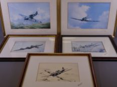 ANTHONY HEDGES aviation prints, a pair - titled and signed in pencil, 19.5 x 29.5cms and STEPHEN