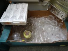 GLASSWARE - a large parcel of drinking and other glassware