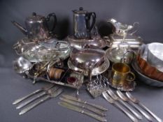 ELECTROPLATE - box of vegetable tureens ETC and a mixed box of coffee percolators and drinking