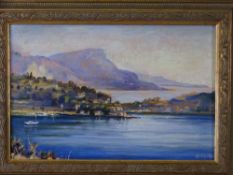HEATHER CRAIGMILE oil on canvas - Provence coastal scene, signed, 28.5 x 44cms