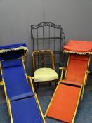 VINTAGE & LATER FURNITURE PARCEL to include a Victorian mahogany curved back side chair on brown pot