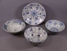TEK SING CARGO CHINESE PORCELAIN, four pieces to include a 19th century diameter dish, two 16cm