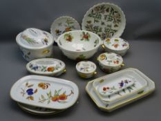 WORCESTER HEATPROOF COOKWARE, a large assemblage of Royal Worcester fruit and floral decorated