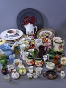 CABINET CHINA JUG COLLECTION by Worcester, Belleek, Thoune, Allerton and others along with Welsh