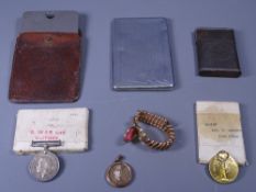 WW1 WAR & VICTORY MEDALS, a pair, awarded to '117210 GNRF J Dunn RA' and other items possibly