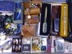 GOLLY & OTHER PIN BADGES in boxes, watches and other interesting collectables