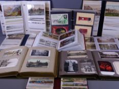 VINTAGE POSTCARD COLLECTION, nine various albums containing approximately seven hundred including