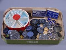 GILT & COBALT BLUE ENAMEL BUTTONS and others, a collection