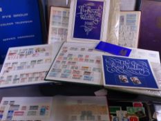 BRITISH & WORLD STAMPS in six semi/part filled volumes, in mint and cancelled early to present