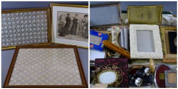 PICTURE FRAMES - a good quantity of personal frames, various sized and compositions and a gilt