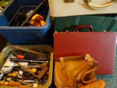 LUGGAGE & TOOLS to include three items of luggage and a parcel of mixed tools including a small
