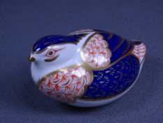 ROYAL CROWN DERBY 'Resting Bird', marked 'XL1X'