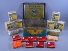 VINTAGE PACKAGING & ADVERTISING ITEMS, a quantity including eight packs of unopened China tea,