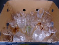 DRINKING GLASSWARE, a parcel of mixed items