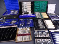 BOXED ELECTROPLATED CUTLERY, a large parcel of mixed use