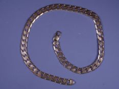 9CT GOLD STAMPED LARGE LINK GENTLEMAN'S NECKLACE, 60cms L, 158grms, stamped '375' with scales mark
