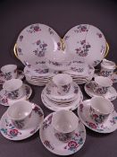 WHITE GROUND FLORAL FRENCH CHINA marked Frank Haviland and H G Stephenson, a parcel