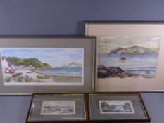 TWO COLOURED ENGRAVINGS, framed, 'Llanrwst Church 1829' and 'Llanrwst Bridge 1829', J P WILLIAMS