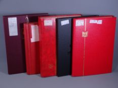 BRITISH POSTAGE STAMPS in five semi/part filled albums, Victoria and onwards including a good