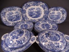 ROYAL STAFFORDSHIRE TONQUIN DINNERWARE - a parcel designed by Clarice Cliff