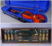 MODERN VIOLIN & BOW in hard canvas covered carry case, interior label reads 'The Stentor Student