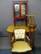 REPRODUCTION FURNITURE PARCEL to include a Dinette extending dining table with formica top, 71cms H,