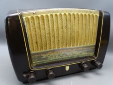 PHILLIPS VINTAGE BAKELITE RADIO, 26cms H, 431A, Late 1940's