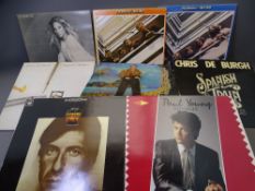 VINTAGE LPs, 30 PLUS by various artists including The Beatles, Elton John, Leonard Cohen, Chris De