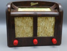 MARCONI VINTAGE RADIO, 21cms H