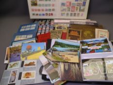 MIXED PARCEL OF EPHEMERA ITEMS including British and World stamps in three part filled albums with