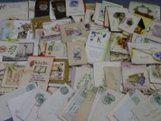 VINTAGE CELEBRATION/CHRISTMAS CARDS, a collection of one hundred and twenty plus early 1900 cards