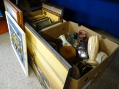 POOLE BALUSTER VASE, Studio pottery items, treen ETC, a mixed assortment and an inlaid panel,