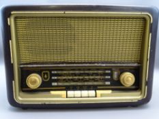 VINTAGE BAKELITE BUSH RADIO Model No VHF71, late 1950s valve radio, 41cms W
